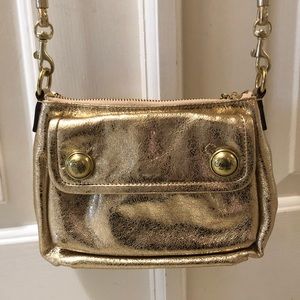 COACH GOLD CROSSBODY PURSE